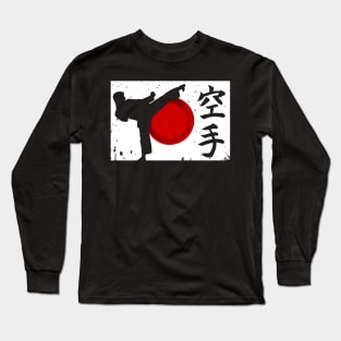 Japanese Karate Shirt High Kick Long Sleeve T-Shirt